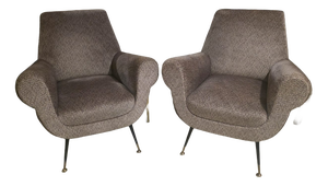 Armchairs attributed to Gigi Radice for Minotti, 1960s, Set of 2