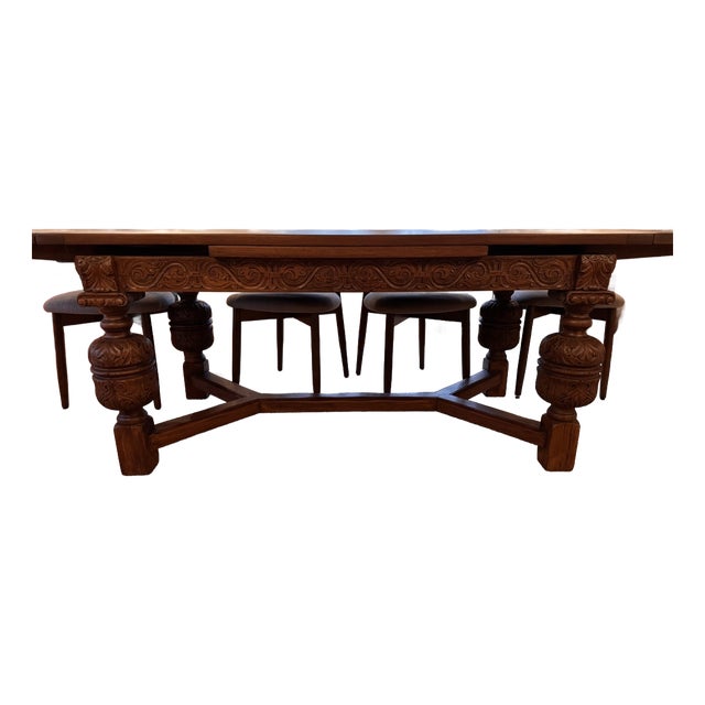 17th Century Jacobean Oak Refectory Table (C. Late 1800s-Early 1900s) For Sale
