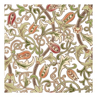 Morris & Co. Scrolling Tulip Wallpaper in Gold For Sale