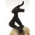 1970s Unique Quirky Bronze Naked Bull Sitting on Onyx Platform For Sale - Image 5 of 9