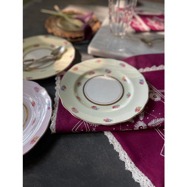 Ceramic Collection of Three (3) English Floral 8” Plates by Colclough For Sale - Image 7 of 8