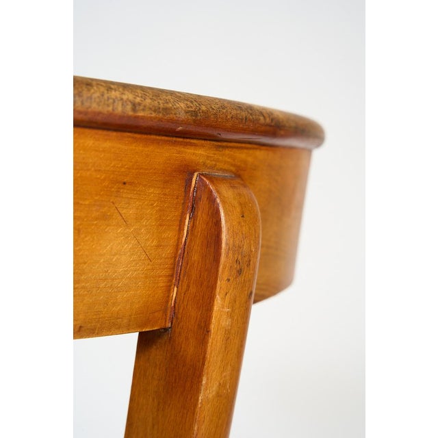 Italian Curved Back Chair in Walnut with Red Velvet Seat, Early 20th Century For Sale - Image 14 of 18