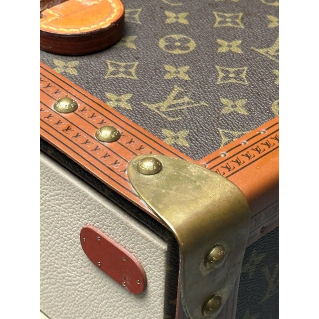 1990s Louis Vuitton, Steamer Trunk, Monogram Canvas, Leather For Sale - Image 10 of 12
