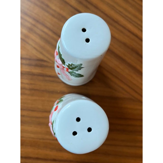 Late 20th Century Vintage Christmas Candy Cane Salt & Pepper Shakers- a Pair For Sale - Image 5 of 6