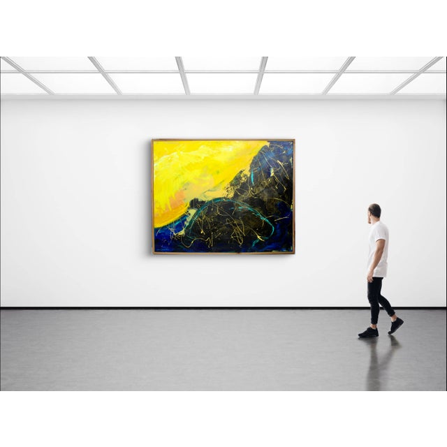 Expressionist Abstract Painting, Solar Flares - Mixed Media For Sale - Image 10 of 12