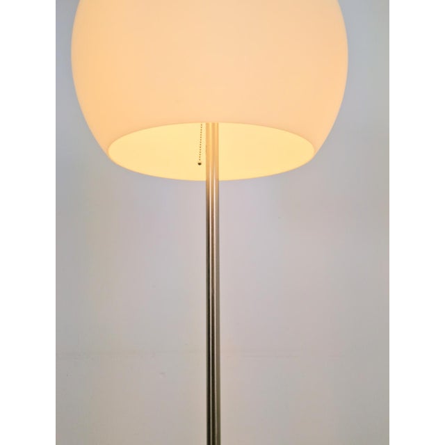 Vintage Opaline Glass Globe Floor Lamp from Hufnagel Leuchten, Germany, 1970s For Sale - Image 10 of 13