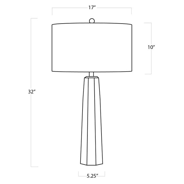 Regina Andrew Tapered Hex Crystal Table Lamp For Sale In Detroit - Image 6 of 7