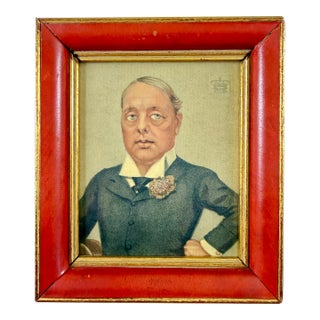 Framed Original Vanity Fair Caricature Litho, Lord Roseberry, 1901 For Sale