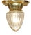 Art Nouveau Glass and Brass Ceiling Lamp, 1890s For Sale