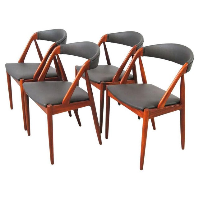 Teak Dining Chairs by Kai Kristiansen, Customizable Reupholstery, 1960s, Set of 4 For Sale - Image 10 of 10