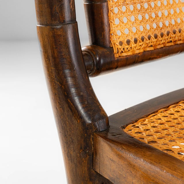 1900s French Louis XIII Wooden Armchairs With Cane Seats & Backs - A Pair For Sale - Image 17 of 18