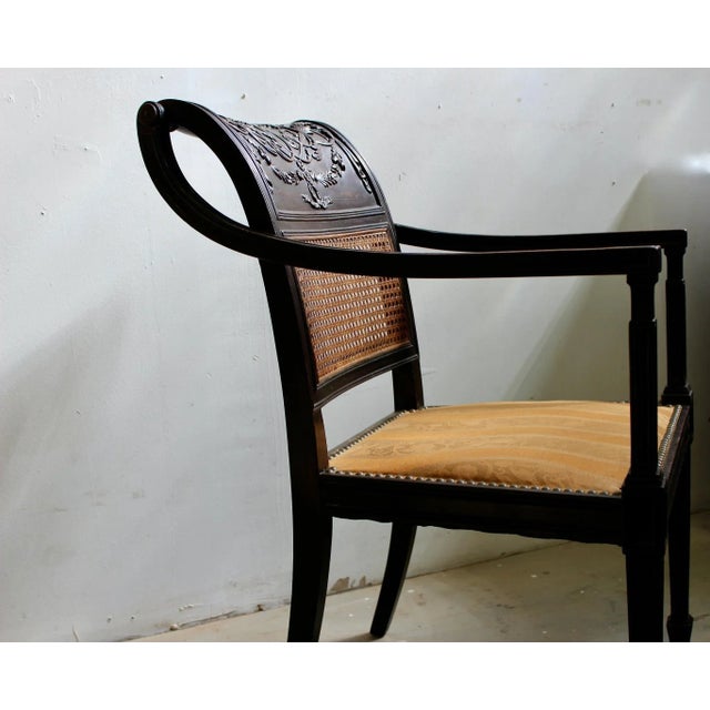 Mid 20th Century Regency Style Carved Armchair For Sale - Image 4 of 6