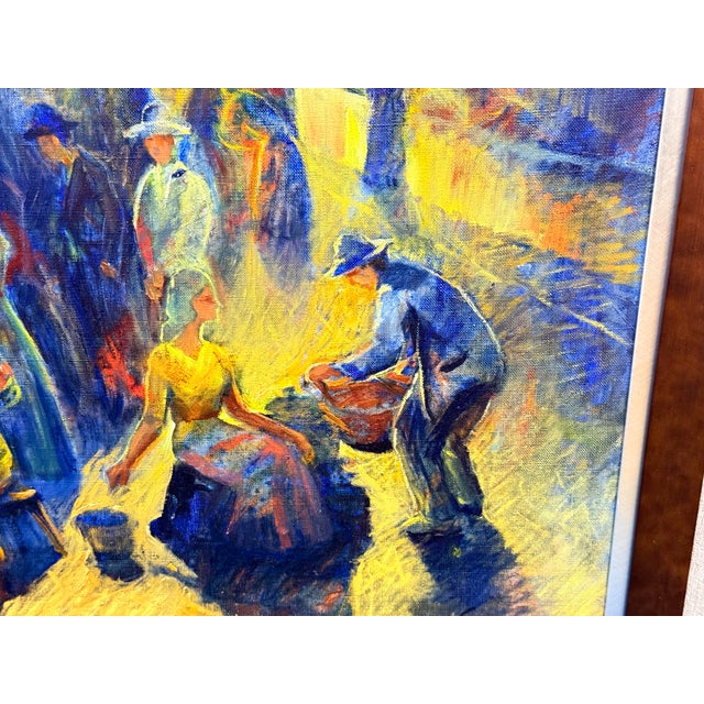 Rare Original Signed Emille Lindenfeld (Hungary 1905-1986) Oil Painting For Sale In New York - Image 6 of 12