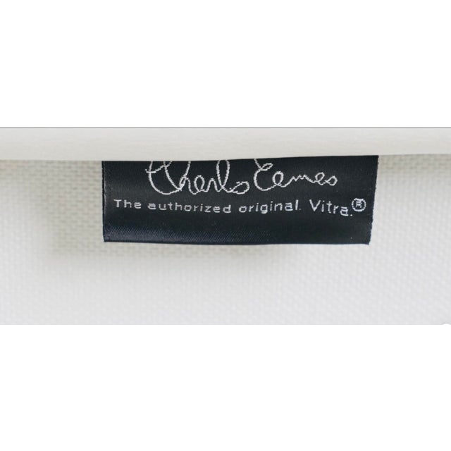 White Mid 20th Century Authentic Charles & Ray Eames for Vitra Ea 208 White Leather Soft Pad Swivel Chair For Sale - Image 8 of 8