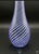 Mediterranean Pasabahce Crystal Vase Blue & White "Eye of the Nightingale" Bud Vase Design Ts 6500 For Sale - Image 3 of 3