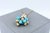 Blue Turquoise Diamonds Golden Sphere Bells Motif Two Tone Gold Pendant Necklace For Sale - Image 11 of 15