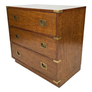 Vintage Drexel Brigade Collection Campaign Chest of Drawers For Sale