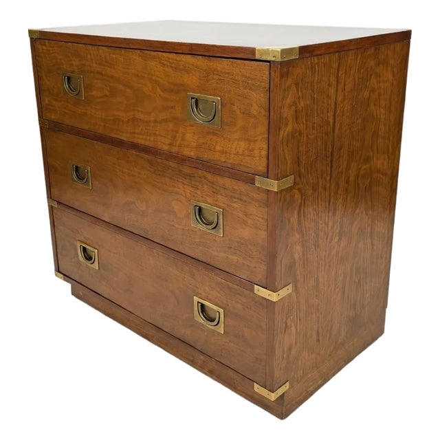 Vintage Drexel Brigade Collection Campaign Chest of Drawers For Sale