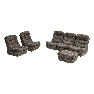 Orchidée Modular Lounge Chairs by Michel Cadestin for Airborne, 1970, Set of 6 For Sale