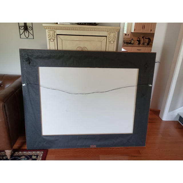 1990s Large Original Regency Fine Art Studio Painting “Woman With Lute” by Talach – Framed 60 X 47 For Sale - Image 4 of 15