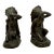 Large & Unusual Antique Native American Indian Motif Bronze Clad Bookends Signed Ruhl - Circa 1910s For Sale