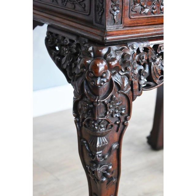 Antique Chinese Padouk Wood Desk, 1880 For Sale - Image 9 of 14