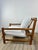 Vintage Lounge Chair in Pine and Ecru Bouclé Fabric, 1970s For Sale - Image 4 of 12