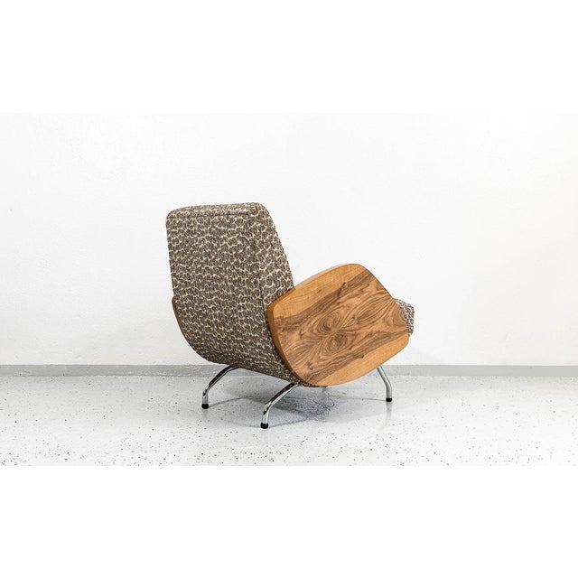 Beige Model 360 Lounge Chair by Janusz Rozanski, Poland, 1950s For Sale - Image 8 of 18
