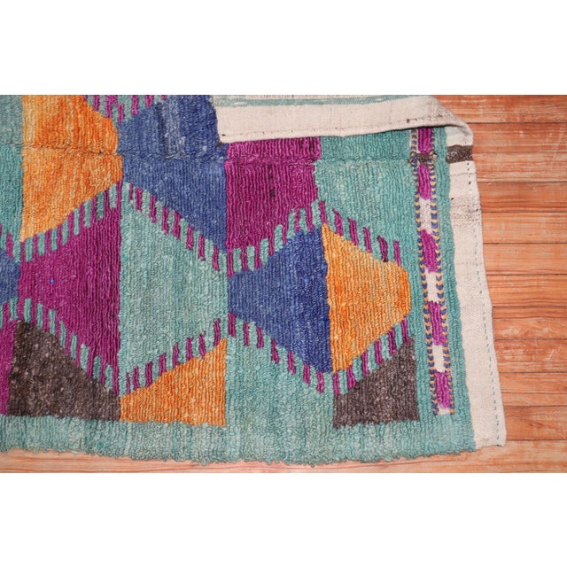 Textile Zabihi Collection Vintage Tulu Rug - 3'7" x 4'7" For Sale - Image 7 of 9