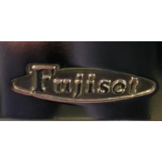 Black Mid 20th Century Vintage Fujiset Mid Century Black Folding Chairs - Set of 2 For Sale - Image 8 of 10