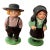 Vintage Miniature Cast Iron Amish Boy Girl Figurines Pa Dutch Folk Art Paperweight For Sale