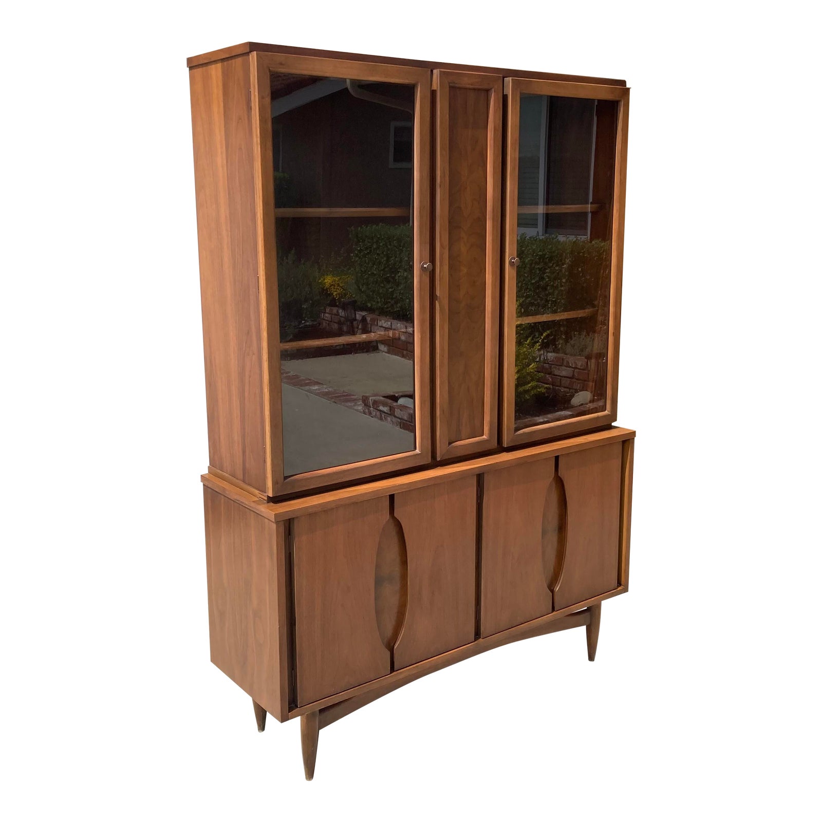 1960s Mid Century Modern China Hutch by Garrison Chairish
