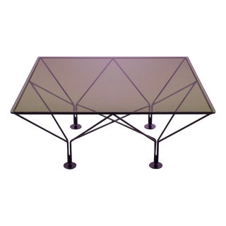 Vintage Smoked Glass Square Coffee Table by Paolo Piva, 1980s For Sale