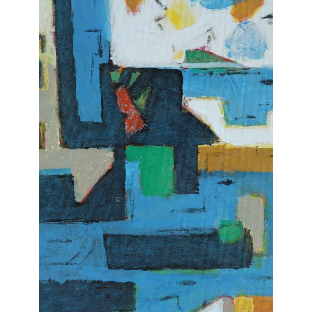 Mid-Century Modern 'The Collector's Room' Vintage Swedish Abstract Interior Oil Painting, Framed For Sale - Image 12 of 12