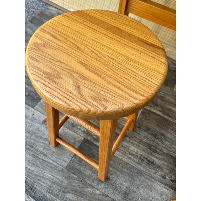 Solid Wood Butcher Block Breakfast Set in the Charlotte Perriand Style. C 1990s For Sale - Image 13 of 18