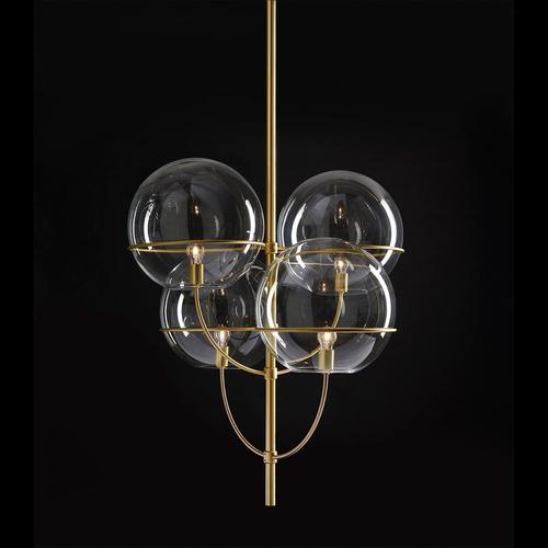 Suspension lamp 'lyndon' designed by vico magistretti in 1977. Indoor suspension lamp. Metal structure, globes in...