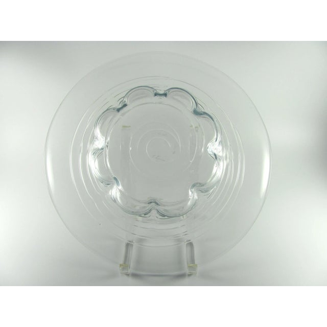 1980s 1980s Don Shepherd for Blenko & Kaufmann's Dept Store Crystal Console Bowl For Sale - Image 5 of 8