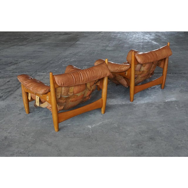 Wood Sheriff Lounge Chairs by Sergio Rodrigues for Isa Bergamo, Italy, 1970s, Set of 2 For Sale - Image 7 of 10