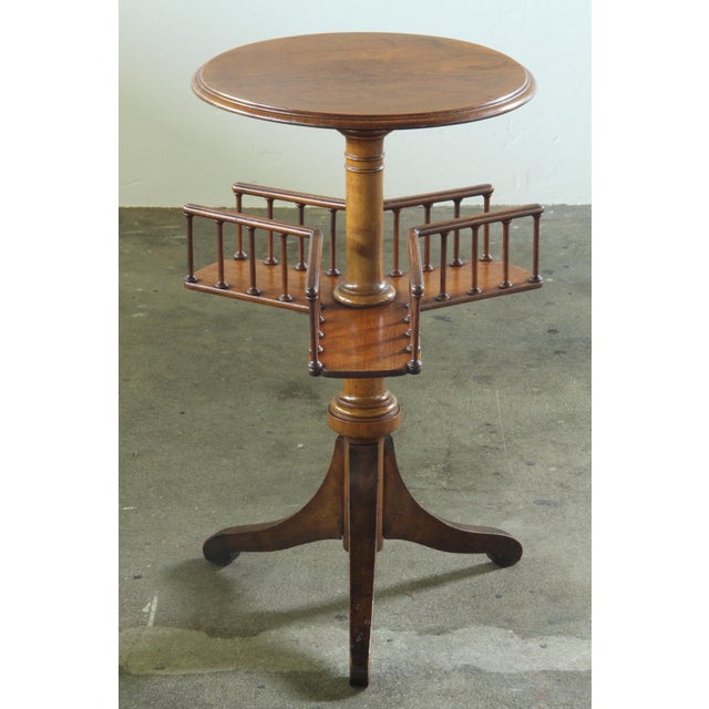 Wood Antique Chairs and Canterbury Side Table, 1870s, Set of 3 For Sale - Image 7 of 18