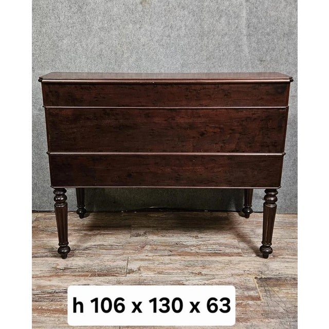 Wood Antique Louis-Philippe Roll-Top Desk, 1800s For Sale - Image 7 of 8