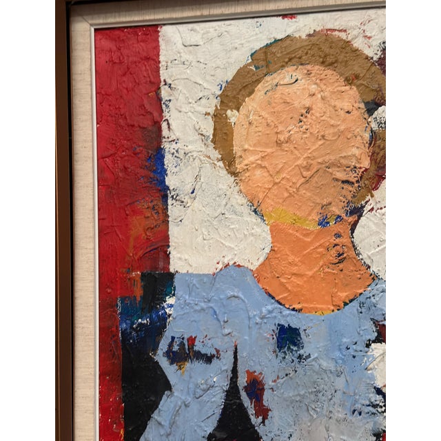 Hans Osswald, Girl in Light Blue Dress, 1950s, Oil Painting on Canvas, Framed For Sale - Image 13 of 18