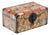 Vintage Chinese Painted Jewelry Box With Metal Mounts For Sale