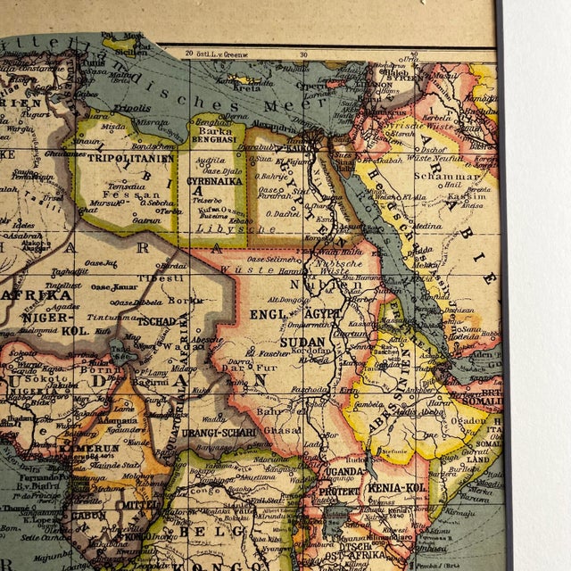 1930 German Map of Africa Matted Print For Sale - Image 4 of 6