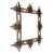 Antique late 1800s/early 1900s folk art picture frame featuring an architectural geometric design constructed from layered...