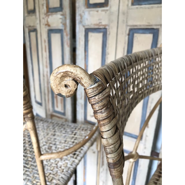 Neoclassical Styled Metal Bar Stools, Pair For Sale - Image 9 of 13