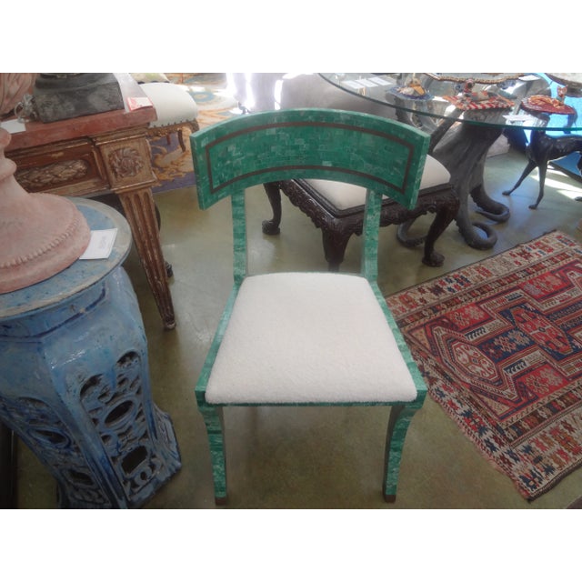 Late 20th Century Late 20th Century Vintage Maitland - Smith Tessellated Stone Klismos Chair For Sale - Image 5 of 12