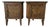 Harold Schwartz for Romweber Demilune Pecan Three-Leg End Tables / Nightstands- A Pair For Sale