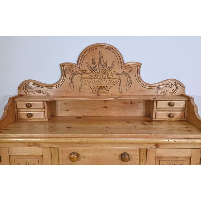 Wood Pine Sideboard, Wales, 1920s For Sale - Image 7 of 18