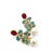 Bochic “Orient” Red, Opal & Multi Color Sapphires Earrings Set 18K Gold &Silver - a pair For Sale - Image 4 of 9