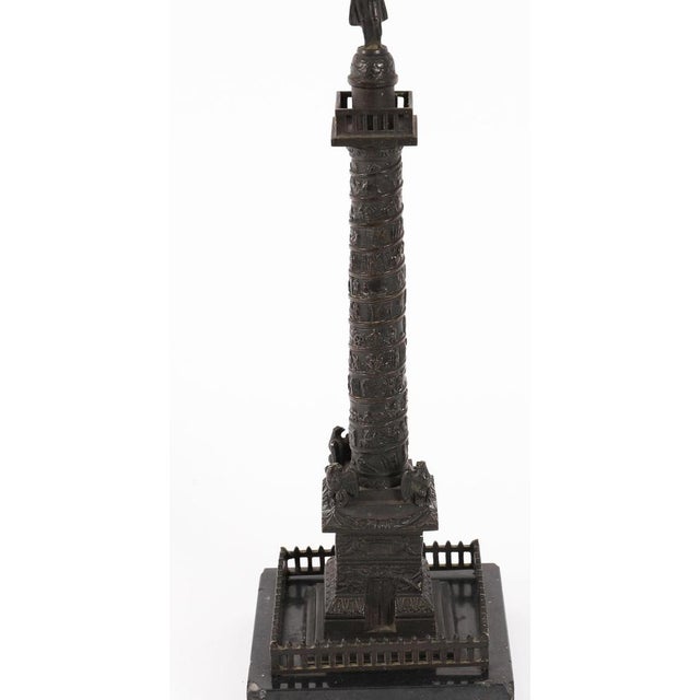 Antique French Grand Tour Bronze Model of Vendome Column, 1800s For Sale - Image 3 of 14